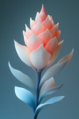 Vibrant Floral Artistry: A Captivating Ginger Blossom on a Tranquil Backdrop