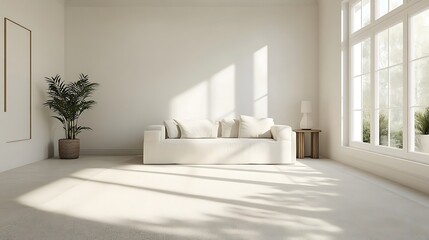 Fototapeta premium Elegant and Cozy Modern Bedroom Interior Design with Stylish Decor, mockup, poster and Background