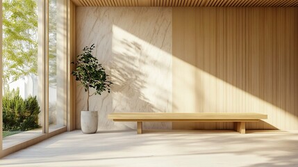 Serene Minimalist Wooden Interior Design