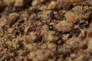 Macro close up of ground pepper