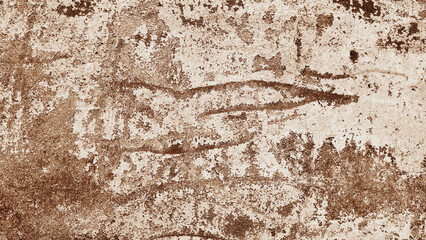 Scratched old concrete texture sepia brown rough scuffs distressed noise aged retro vintage pattern...