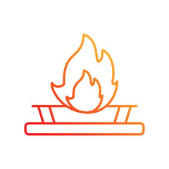 fossil fuel gradient icon with white background vector stock illustration