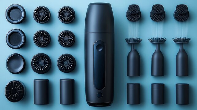 Compact vacuum cleaner with multiple interchangeable attachments