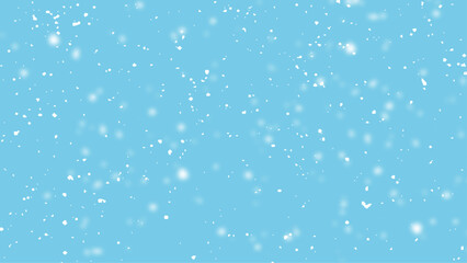 Falling snowflakes on isolated sky blue background vector illustration. Light blue vector background with xmas snowflakes.