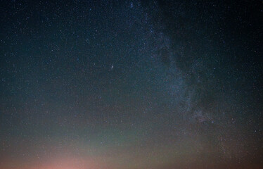 Starry sky over Dolomites, background.