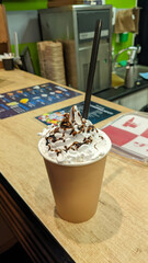 warm winter drink - mulled wine, cocoa or pumpkin latte