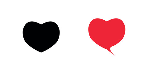 Obraz premium Heart icon vector white background