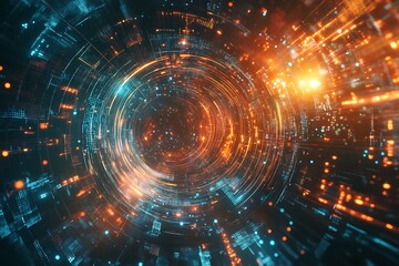 Obraz premium Abstract finance concept with data visualizations