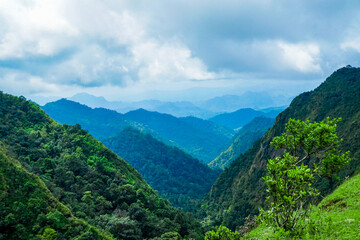 Naklejka premium Breathtaking mountain view nature landscape photography serene environment wide angle scenic beauty