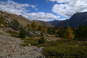 Fototapeta premium Lac noir du Chenaillet (Cervières)