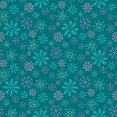 Snowflake mosaic seemless repeat pattern wallpaper tile