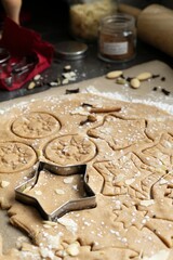 Weihnachtskekse backen - Spekulatius Teig aus Dinkel- und Mandelmehl und selbstgemachter Gewürzmischung
