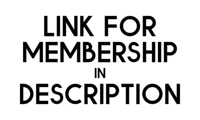 Link in Description Minimalist YouTube Membership Typography Design for Video Creators