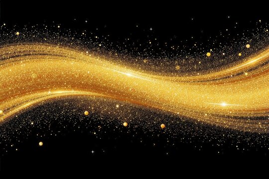 Golden Waves of Radiance: Captivating Background for Luxury Branding, Web Design, and Elegant Presentations