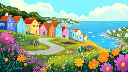 Obraz premium view of the city from the sea