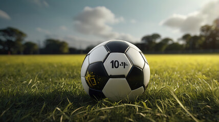 Obraz premium black and white soccer ball