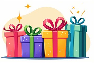 Brighten Up Your Celebrations with Colorful Gift Boxes, Perfect for Birthdays, Holidays, and Special Occasions