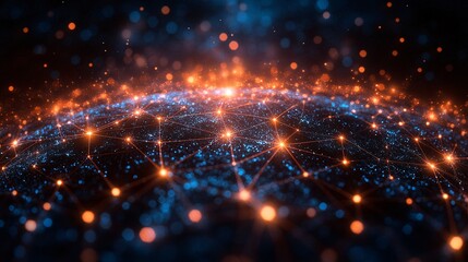 Obraz premium Global Network Connectivity: Telecom, Internet & Community Communication