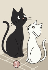 Art and comfort: a poster with cats that will decorate any child's room and please the eye.
