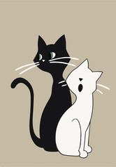 Two furry friends: a poster that will bring coziness and joy to any space.
