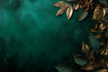 Deep emerald green background with elegant gradient