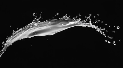 Dynamic water splash action studio setting high-resolution photography dark background close-up fluid motion concept for visual impact