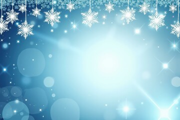 Naklejka premium Enchanting Winter Wonderland Background with Snowflakes and Sparkles Perfect for Holiday Greetings and Celebrations