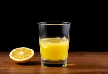 Fototapeta premium Refreshing Lemonade Drink Served in a Glass with Ice