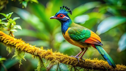 Obraz premium AI-generated image of a Sulawesi Crestbird in Tangkoko National Park, 2015.