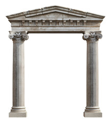 Obraz premium PNG Dusk stone archway with Corinthian columns