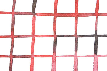 Abstract geometric red grid pattern on white background design.