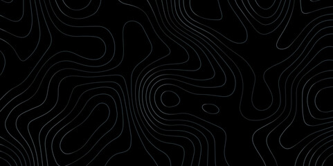 Abstract light pattern Vector illustration. Topographic map background concept. Vibrant neon lights pulsating patterns. Colorful topography contour lines isolated on black background.
