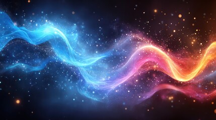 Obraz premium 3D Abstract Vortex of Blue and Purple Particles