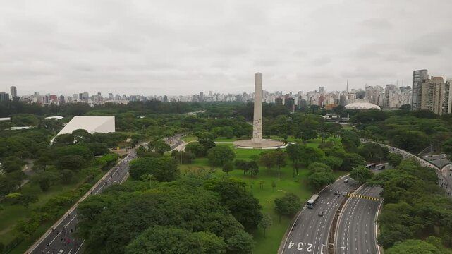Imagem a&eacute;rea do parque do ibirapuera