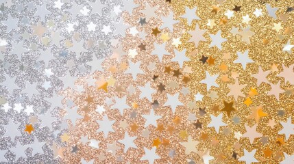 Elegant Glitter Backdrop with Gold, Silver, Rose Gold