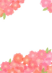 ピンクの花の背景素材