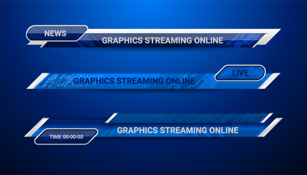 News Lower Thirds Graphic for Online Streaming Television, Video and Media Channel