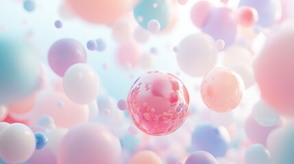 A playful background featuring floating balloons in soft, pastel colors, creating a festive and happy atmosphere, light and airy --ar 16:9 --v 6.1 Job ID: c0fe6a1a-613b-45d0-ba36-d92c42c6cc1d