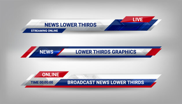 News Lower Thirds Graphic for Online Streaming Television, Video and Media Channel