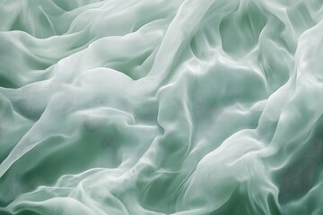 Obraz premium Abstract soft green background with light flowing waves and texture