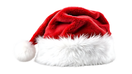 Santa Hat - Isolated on the transparent background - Iconic Festive Holiday Accessory