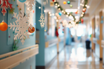 christmas decorations in children hospital