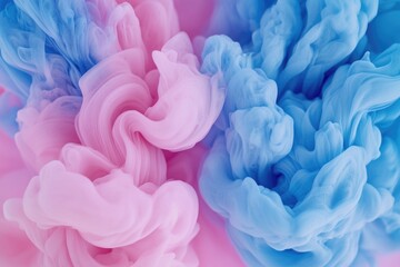 Fototapeta premium A detailed shot of a vibrant pink and blue mixture