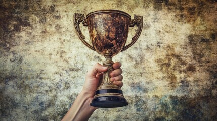 A person holding a trophy, ideal for sports and achievement themes