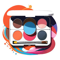 make up eyeshadow palette vector