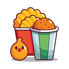 fast food illustration