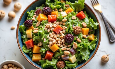 Vibrant salad with fresh ingredients.
