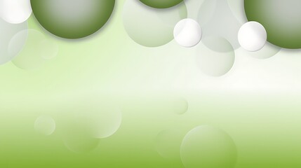 Abstract Green Background With White Circles And Eggs