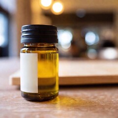 a medium close-up image of a transparent product packaging container, such as a bottle or jar. Focus on the clarity and smoothness of the material, capturing the contours and reflections of the packag