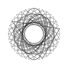 Abstract circular geometric element. Decorative element for design